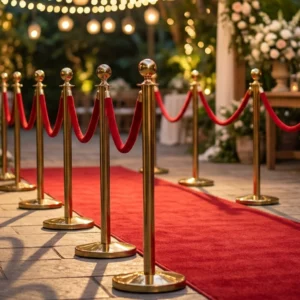 Tapis rouge & poteaux